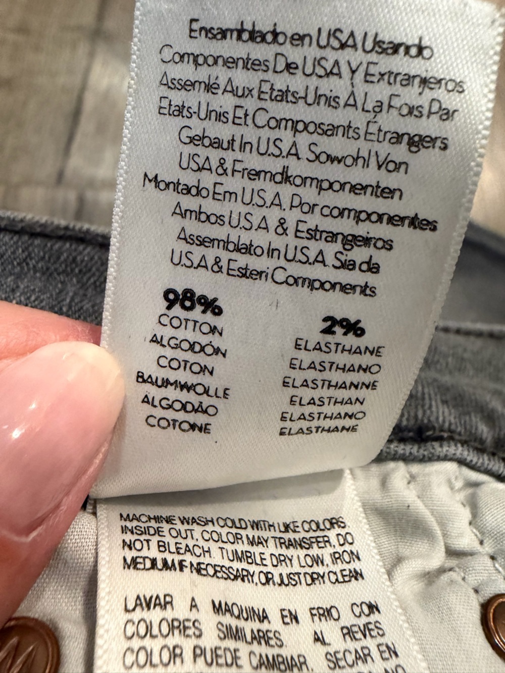 MOTHER The Insider Crop Fray Gray To the Moon Sz 29 Distressed Frayed Grunge Y2K - Picture 16 of 16